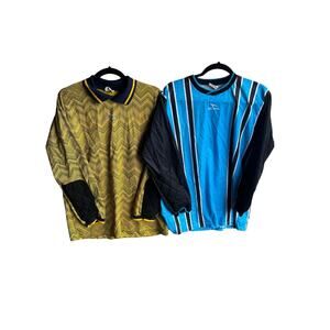 Score Men's Vintage Goalkeeper Shirt Long Sleeve Set of 2 Size ADULT LARGE